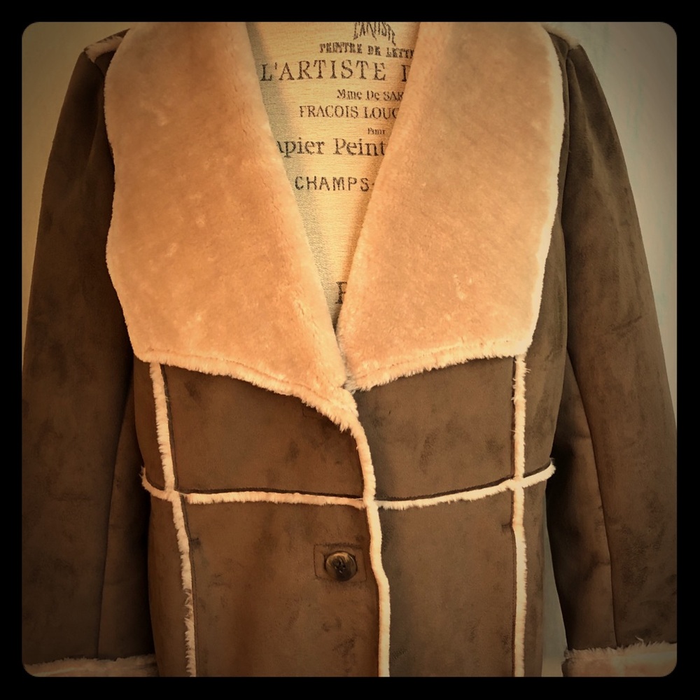 Jjill faux sheepskin jacket, excellent.